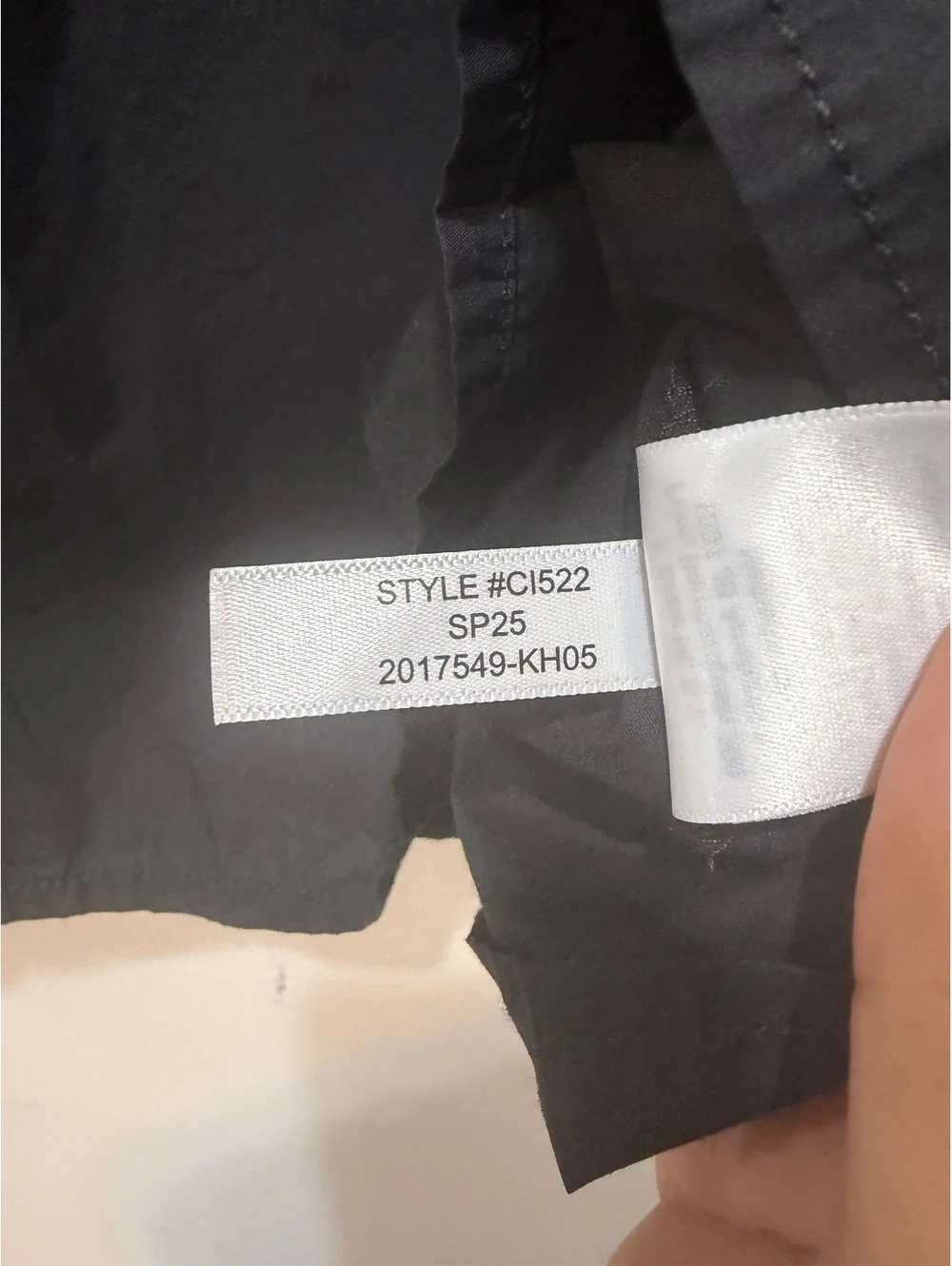 Shirred popover top in cotton poplin in black size XS